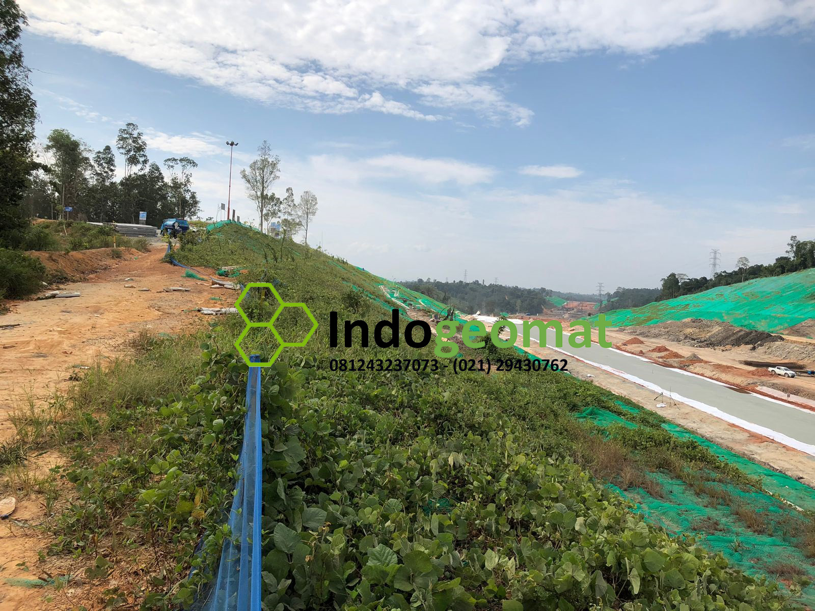 Pemasangan Geomat di Ibukota Nusantara